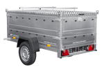 Leichter Anhänger 200x106 UNITRAILER GARDEN 200 KIPP mit BIS-Seitenwänden und Aluminiumabdeckung