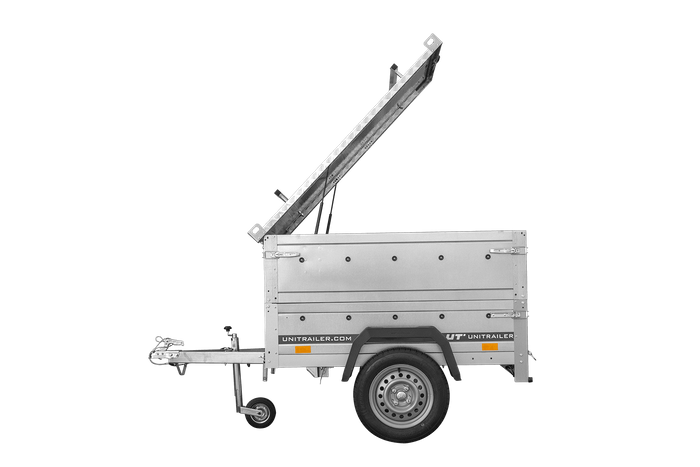 Einachsanhänger 150 x 106 UNITRAILER GARDEN 150 KIPP mit BIS-Bordwänden und Aluminium-Deckel
