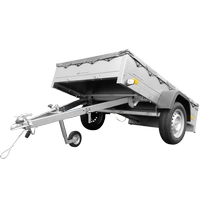 PKW-Anhänger auf Federn 200x125 UNITRAILER GARDEN 201/R KIPP mit H-0 Rahmen und grauer Plane