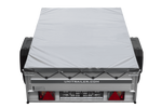 Einachsanhänger mit Aluminiumseitenwänden 200x125 Unitrailer Garden 201 KIPP ALU mit H-0-Rahmen und grauer Plane