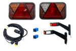 Lichtset: FRISTOM FT-270 LED-Rücklichter + FRISTOM FT-145 LED-Begrenzungslichter + MANTES 4,5 m 7-poliger Kabelbaum