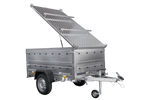 Leichter Anhänger 200x106 UNITRAILER GARDEN 200 KIPP mit BIS-Seitenwänden und Aluminiumabdeckung