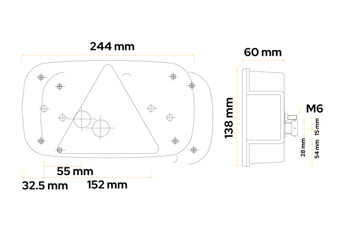 ASPÖCK Multipoint III Rückleuchten, Bajonettanschluss 5-PIN, 7 Funktionen, links+rechts