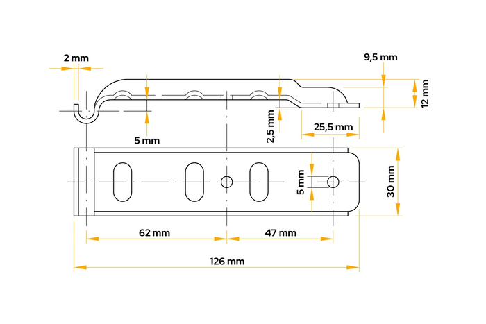 Seitliche Anhängerkupplung mit Verschluss UNITRAILER BV 10-1+BVG 10-B, kompletter seitlicher Anhängerverschluss