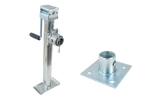 Ausziehbare Stütze mit Kürbel UNITRAILER TJ5002+TJ5002A Adapter bi 1300 kg 560-940 mm