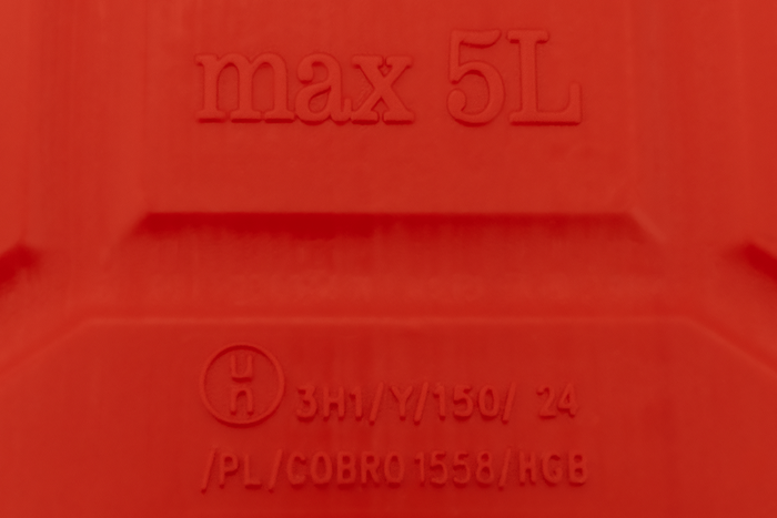 5L HERMON Kunststoffkanister mit Trichter, rot