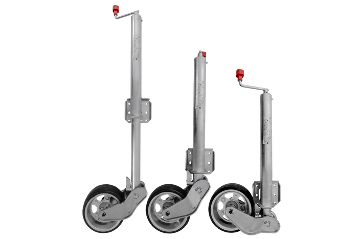 AL-KO 1223638 automatisches Stützrad mit Griff 500 kg 60 mm 1010–1350 mm