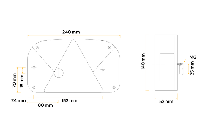 ASPÖCK Multipoint II Rückleuchte, 6 Funktionen, rechts