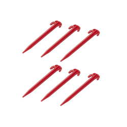 Set mit sechs ProPlus-Zeltheringen 364824, Kunststoffheringe zur Befestigung von Abspannleinen, 19 cm