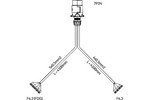 MANTES Elektroinstallation Anhängerkabelbaum 4m 7PIN Stecker 6.3 Anschlüsse