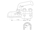 WINTERHOFF WW 350-RCH-1616 Kugelkupplung für 3500 kg Anhänger mit 60 mm Zugstange aus Gusseisen