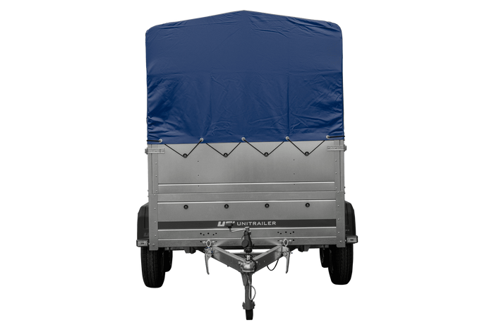 UNITRAILER GARDEN TRAILER 264/2 KIPP Doppelachsanhänger mit Stützrad, zusätzlichen Bordwänden, Spriegel und hoher Plane