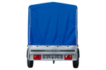 Autotransportanhänger 264x125 UNITRAILER GARDEN 264 KIPP mit H-1100 Rahmen und blauer Plane