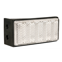 Rechteckiger Reflektor mit Halterung, weiß, ASPOCK 76x34mm Reflektor