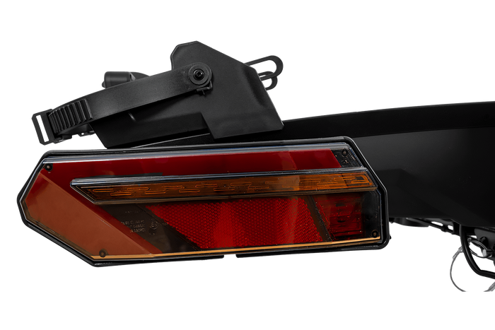 Inter Pack Velox 3 LED - faltbarer Anhängerkupplungs-Fahrradträger für 3 Fahrräder mit LED-Beleuchtung (schwarz)