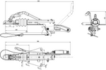 KNOTT KF17C Auflaufvorrichtung mit K20B-Kupplung für einen 1700 kg Anhänger mit V-Deichsel