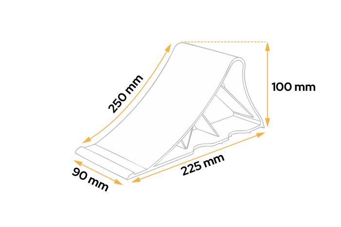 UNITRAILER Unterlegkeil H: 100mm