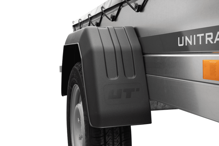 Gartenanhänger 200 Kipp mit Stützrad, H-0-Rahmen und grauer Plane