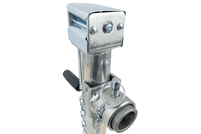 Ausziehbare Stütze mit Kürbel UNITRAILER TJ5002+TJ5002A Adapter bi 1300 kg 560-940 mm
