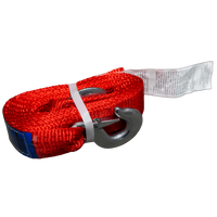 OUTLET Abschleppseil mit Haken UNITRAILER Abschleppgurt 4,5 m/50 mm/5 t orange