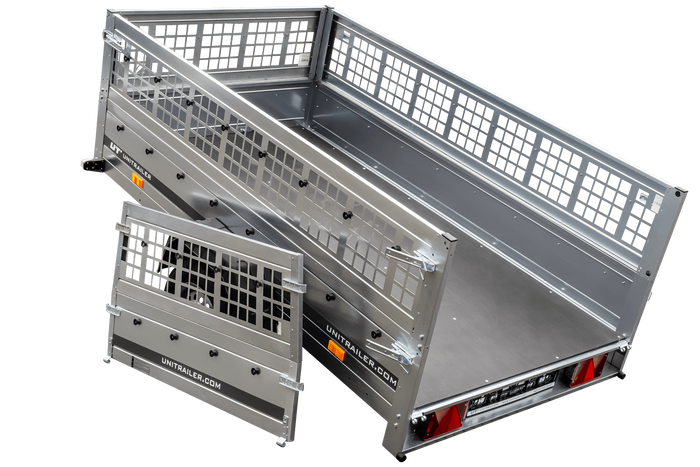 PKW-Anhänger 230x125 UNITRAILER GARDEN 230 KIPP mit Gitterwänden