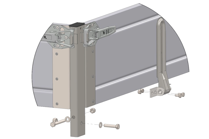 OUTLET BIS Aluminium-H-300-Seitenwände für CARPLATFORM 4521 und UNIPLAT 450 Anhänger