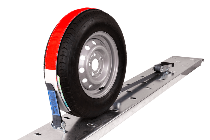4er Set HEFFA CARLINE 130 Anhänger-Transportgurte, Radsicherungsgurte 5m/50mm/5t VDI 2700