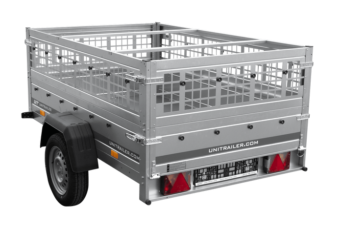 Einachsanhänger 200x125 UNITRAILER GARDEN 201 KIPP mit Gitterseitenwänden