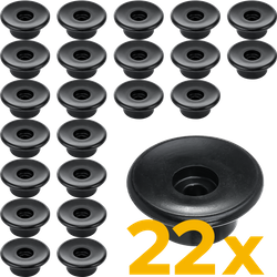 TULPLAST Anhängerseitenrollen zur Befestigung von Abdeckungen, Netzen und Planen, 22-teiliges Set