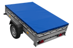 Einachsanhänger mit Aluminiumseitenwänden 200x125 Unitrailer Garden 201 KIPP ALU mit H-0-Rahmen und blauer Plane