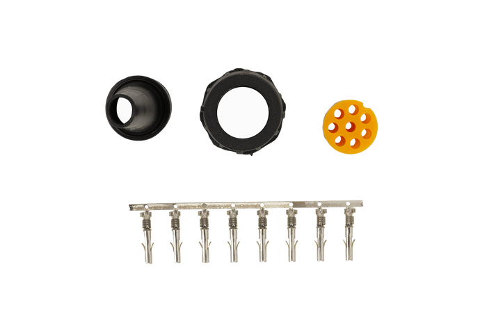 Bajonettverbinder Set MANTES 8-pol. gelb (links)