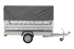 Autotransportanhänger 264x125 UNITRAILER FORCE 264 KIPP mit Gitterwänden, H-800 Rahmen und grauer Plane