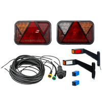 Lichtset: FRISTOM FT-270 LED-Rückleuchten + FRISTOM FT-145 LED-Seitenmarkierungsleuchten + MANTES 7m 13-PIN-Kabelbaum