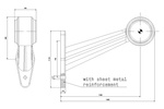 FRISTOM FT-009E LED Begrenzungsleuchte universal auf Gummiarm