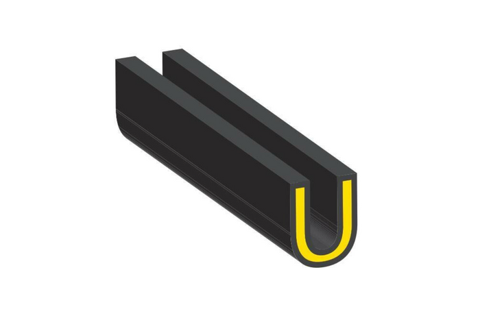 LAMPA TÜRKANTEN SCHUTZLEISTE, 5 m, Schwarz