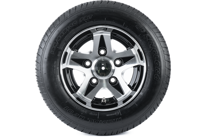 Verstärktes Rad für Anhänger LINGLONG TIRE 195/55 R10C 98/96N ALU UNITRAILER RIM 6Jx10" 5x112 ET:-4