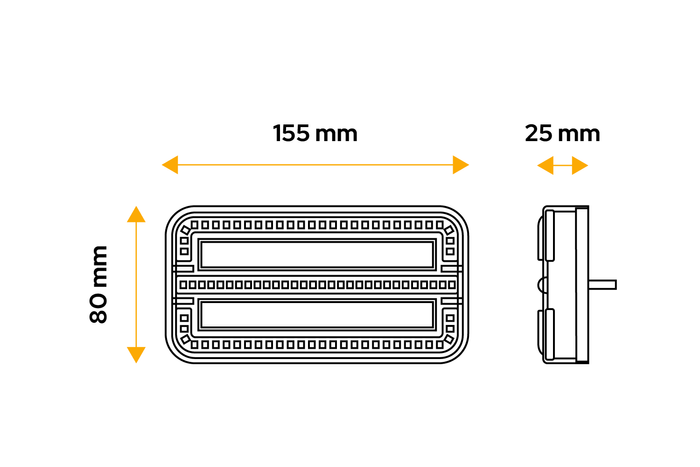 TT Technology TT.12028DI LED Rückleuchte, 3 Funktionen, universal