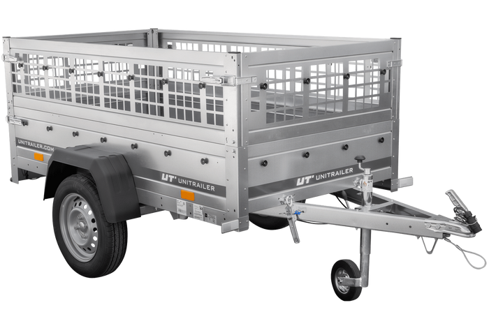 Leichter Anhänger 200x106 UNITRAILER GARDEN 200 KIPP mit Gitterwänden