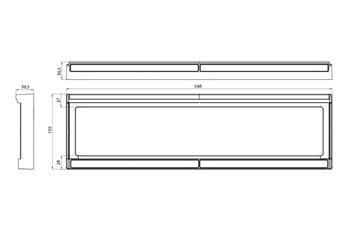 Kennzeichenhalterung mit LED-Beleuchtung WAŚ W253 2100 12/24V Kabel 2m