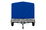 Autoanhänger mit Aluminiumseitenwänden 264x150 Unitrailer Garden 265 KIPP ALU mit H-1100 Rahmen und blauer Plane