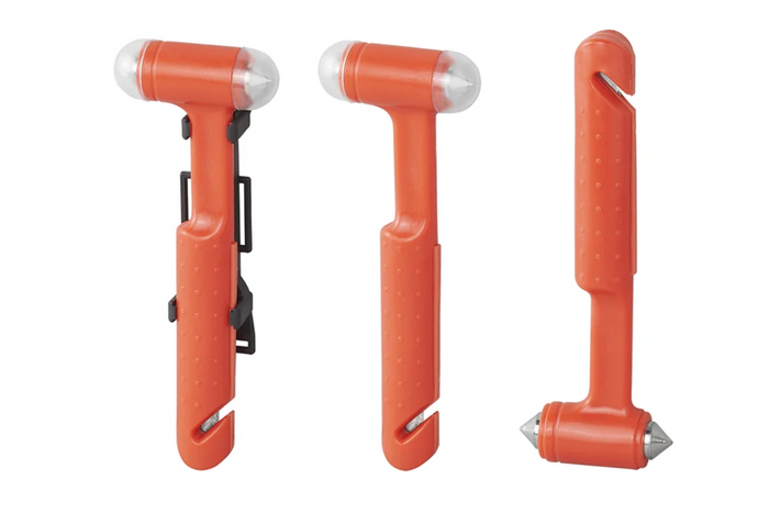 ProPlus 540050 Sicherheitsglashammer, Sicherheitsgurtmesser