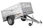 Leichter Anhänger 200x106 UNITRAILER GARDEN 200 KIPP mit Gitterwänden