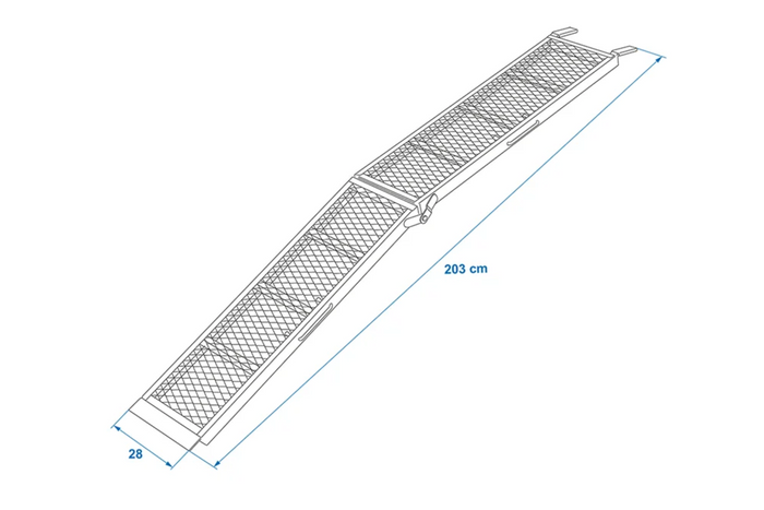 ProPlus 390094 klappbare Rampe für Anhänger 203 cm 340 kg