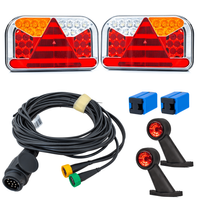 Lichtset: FRISTOM FT-170 LED-Rückleuchten + FRISTOM FT-009 LED-Seitenmarkierungsleuchten + MANTES 5,2 m 13-poliger Kabelbaum