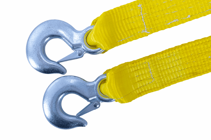 Abschleppseil mit Haken UNITRAILER Abschleppgurt 5m/50mm/6t gelb