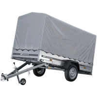 PKW-Anhänger auf Federn 264x125 UNITRAILER GARDEN 264/R KIPP mit H-1100-Rahmen und grauer Plane