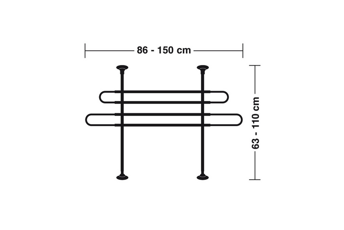 LAMP GRG-1 Hunde-/Gepäckgitter 86-150cm