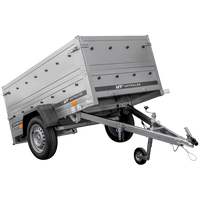 Gartenanhänger 200 KIPP mit Stützrad und zusätzlichen Bordwänden