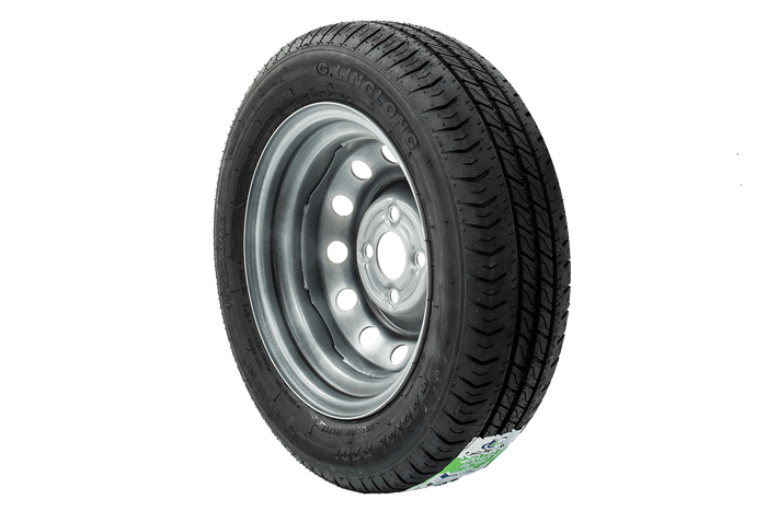 Satz von zwei Rädern für Anhänger UNITRAILER / TEMARED / NIEWIADÓW / NEPTUN / ZASŁAW LINGLONG REIFEN 155/70 R13 75N UNITRAILER FELGEN 4Jx13" 4x100 ET:30