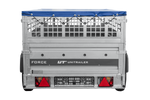 Einachsanhänger 230x125 UNITRAILER FORCE 230 KIPP mit Gitterseitenwänden, H-0-Rahmen und blauer Plane